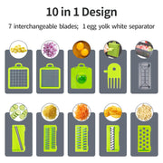 Multi-Functional Vegetable Cutter | All-in-One Slicer, Dicer & Chopper for Effortless Food Prep