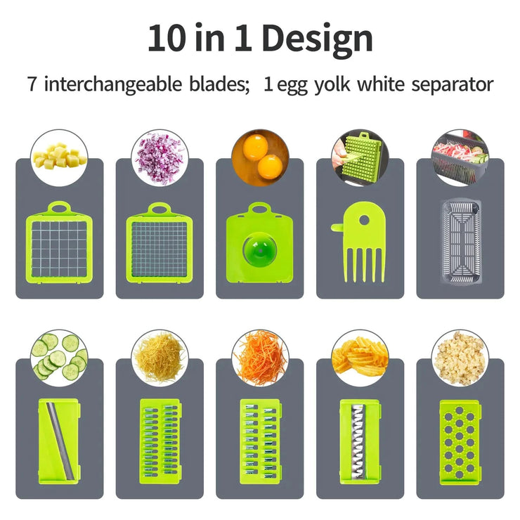 Multi-Functional Vegetable Cutter | All-in-One Slicer, Dicer & Chopper