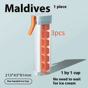 Ice Cube Mold Household Ice Maker Food Grade Press Ice Tray Ice Cube Maker Ice Tray Mold With Storage Box Kitchen Gadget