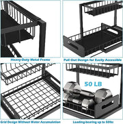 Sliding Drawer Organizer for Kitchen | Adjustable Storage Solution for Neat & Efficient Organization