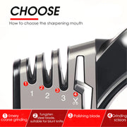 Manual Kitchen Sharpener | Easy-to-Use Knife Sharpener for Precision Edge Maintenance & Long-Lasting Blades
