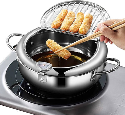 Stainless Deep Frying Pot | Professional-Grade Fryer for Crispy, Golden & Perfectly Fried Results