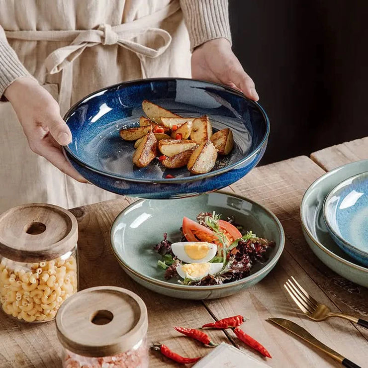 Creative Personality Deep Round Ceramic Dish