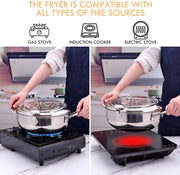 Stainless Deep Frying Pot | Professional-Grade Fryer for Crispy, Golden & Perfectly Fried Results