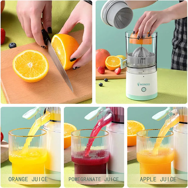 Portable Wireless Fruit Extractor | Rechargeable Personal Juicer for Fresh, On-the-Go Smoothies