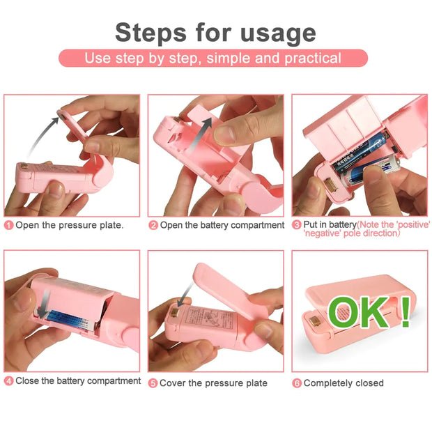 Mini Heat Bag Portable Sealer | Compact & Efficient Sealing for Freshness On-the-Go
