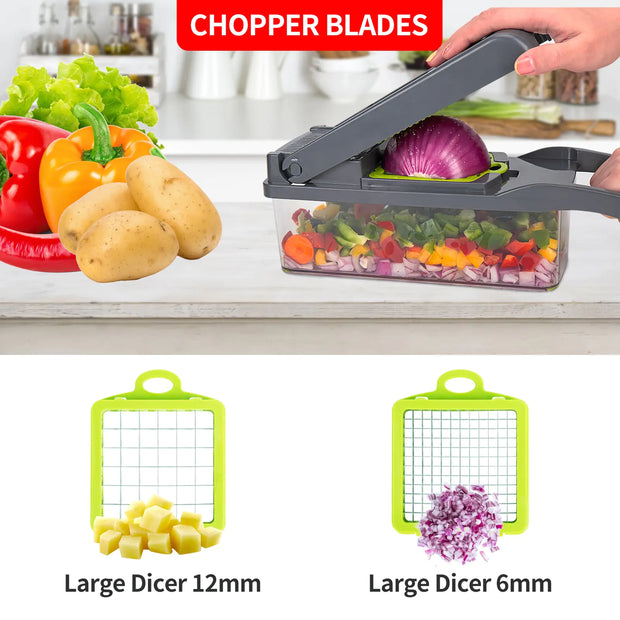 Multi-Functional Vegetable Cutter | All-in-One Slicer, Dicer & Chopper for Effortless Food Prep
