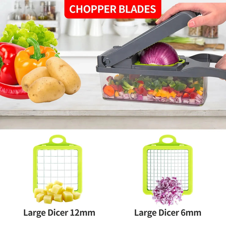 Multi-Functional Vegetable Cutter | All-in-One Slicer, Dicer & Chopper
