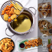 Stainless Deep Frying Pot | Professional-Grade Fryer for Crispy, Golden & Perfectly Fried Results